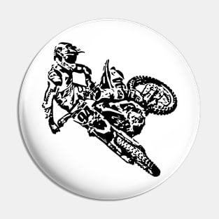 94 Motocross Jump Sketch Art Pin