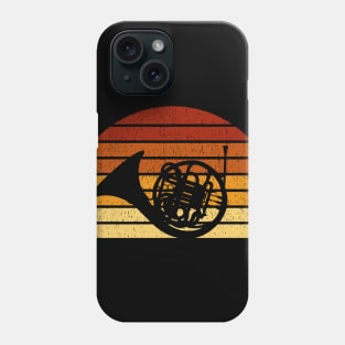 Vintage Sunset Horn Gift For Hornists Phone Case