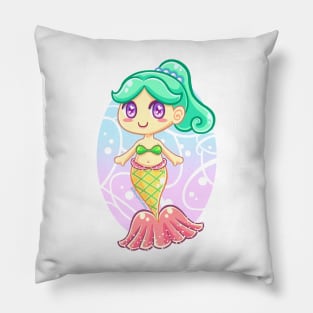 Teal Mermaid Princess Pillow