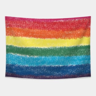 LGBTQ+ Crosshatch Pride Flag Tapestry