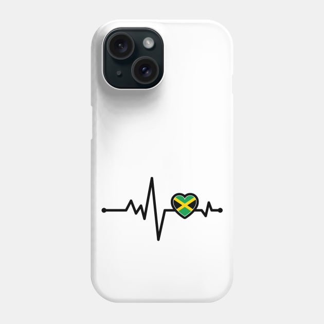 Jamaica Heart Monitor Phone Case by IslandConcepts