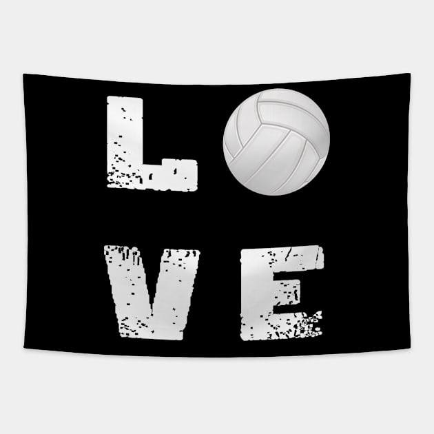 Love Volleyball Tapestry by TOPTshirt