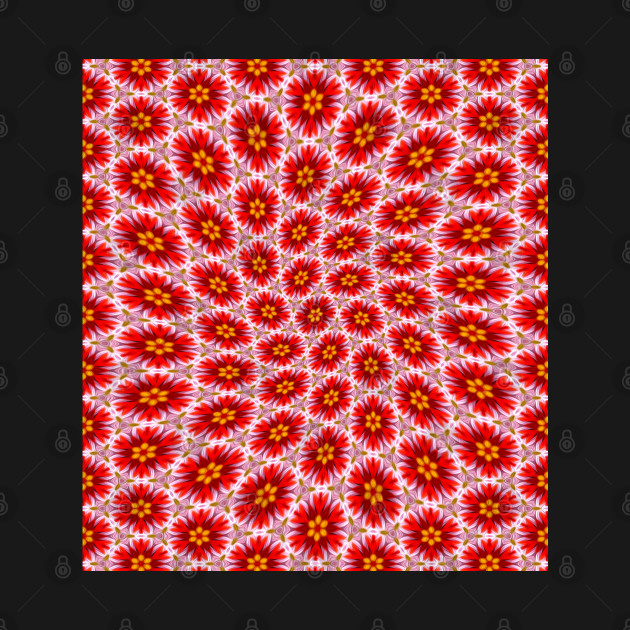 Red Floral Pattern by PatternFlower