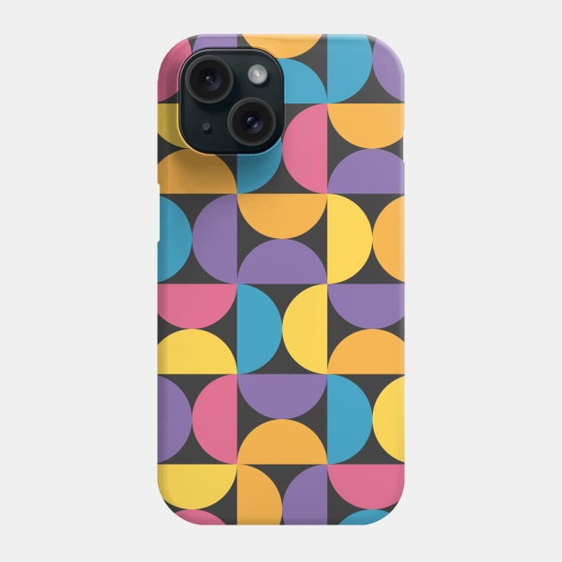 Geometric Seamless Pattern - Semicircles 008#002 Phone Case by jeeneecraftz