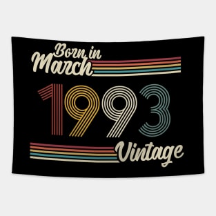 Vintage Born in March 1993 Tapestry