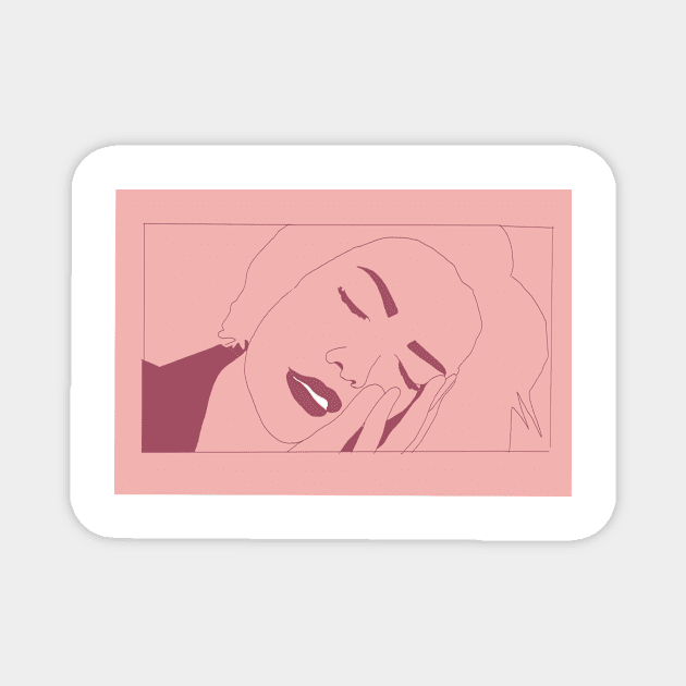 Halsey minimalist outline Magnet by tris96mae