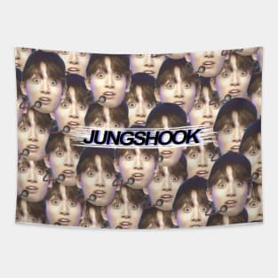 "JUNGSHOOK" - Jungkook - Filled Design (Blue) Tapestry