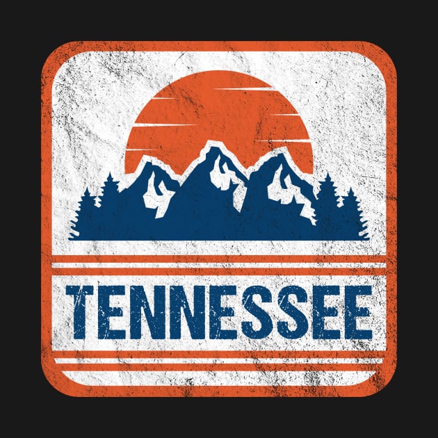 Retro Vintage Tennessee USA Mountain Gift for Men by JKFDesigns