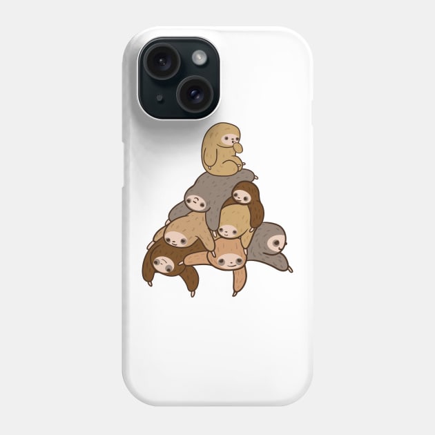 Pile Of Cute Sloths Phone Case by KsuAnn