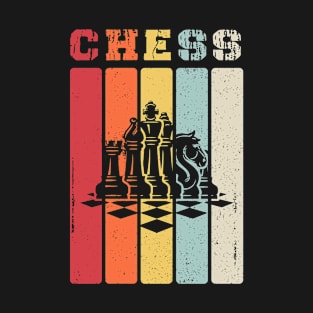 Vintage Chess Player Retro Design Chess Pieces T-Shirt