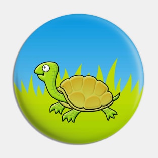 Turtle Cartoon Background Pin