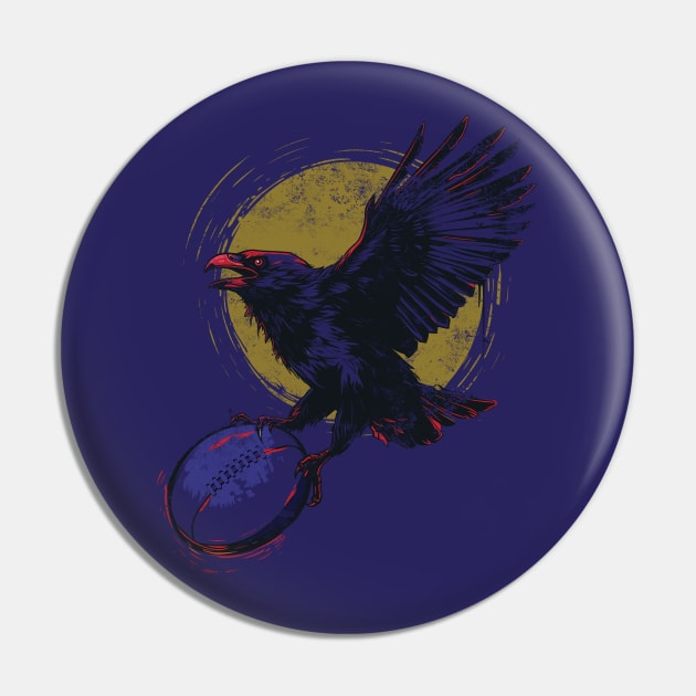 Football Raven Pin by Digital Borsch