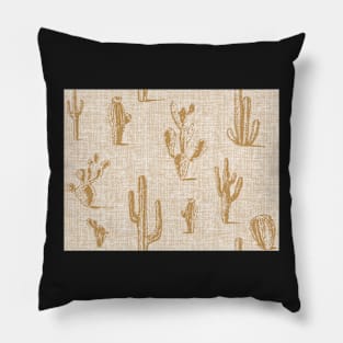 Cacti Canvas - honey Pillow