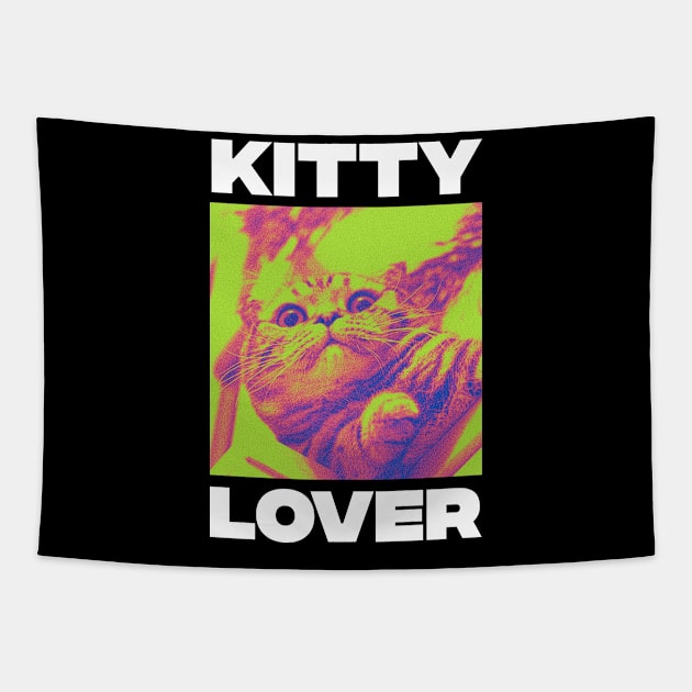 Kitty Lover Tapestry by EduardoLimon