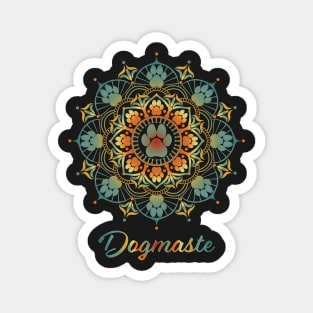 Dogmaste - Pretty Dog Paw Mandala Design Magnet