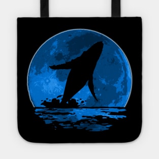 Blue Whale Moon Tote