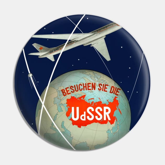 Vintage Travel Poster Russia Visit the USSR Pin by vintagetreasure