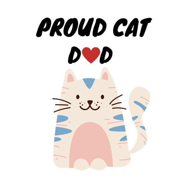 Proud Cat Dad by Simple D.