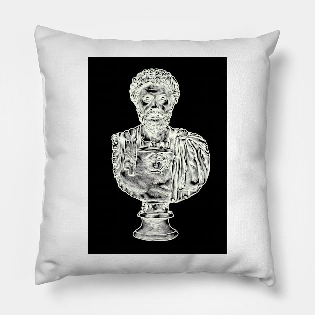 Philosopher King: Exploring the Wisdom of Marcus Aurelius Pillow by Holymayo Tee