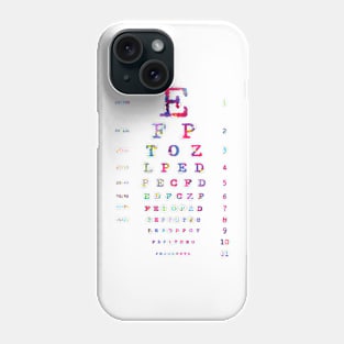 Eye Chart Diagram Phone Case