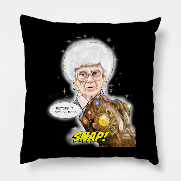 Mad Titan Sophia (one Sided tee option) Pillow by frankriggart