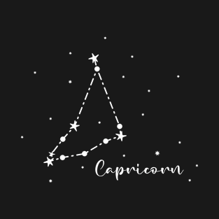 Capricorn Zodiac Constellation in The Dark T-Shirt