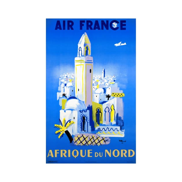 Vintage Travel Poster Air France Afrique du Nord by vintagetreasure