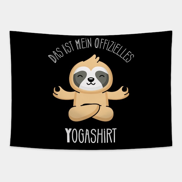 Offizielles Yogashirt Yoga Faultier Meditation Fun Tapestry by Foxxy Merch