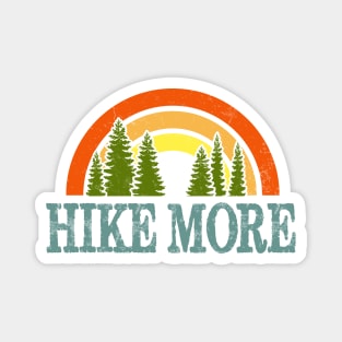 Hike More Retro Rainbow Magnet