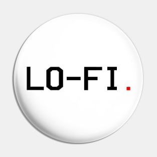 Lo-Fi logo black Pin