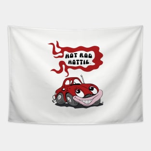 Hot Rod, Retro Car with Hot Rod Hottie Tapestry