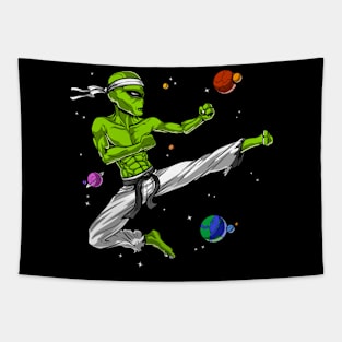 Karate Alien Tapestry