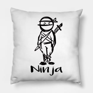 Ninja warrior illustrated Pillow