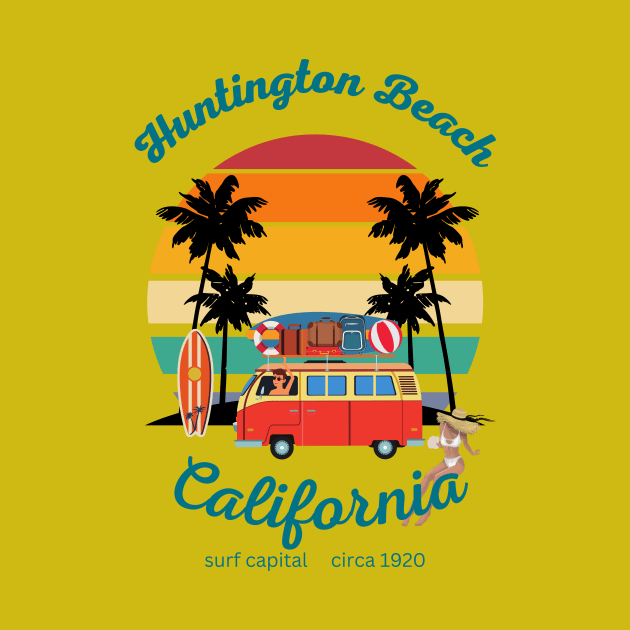 Huntington beach,California by Rc tees