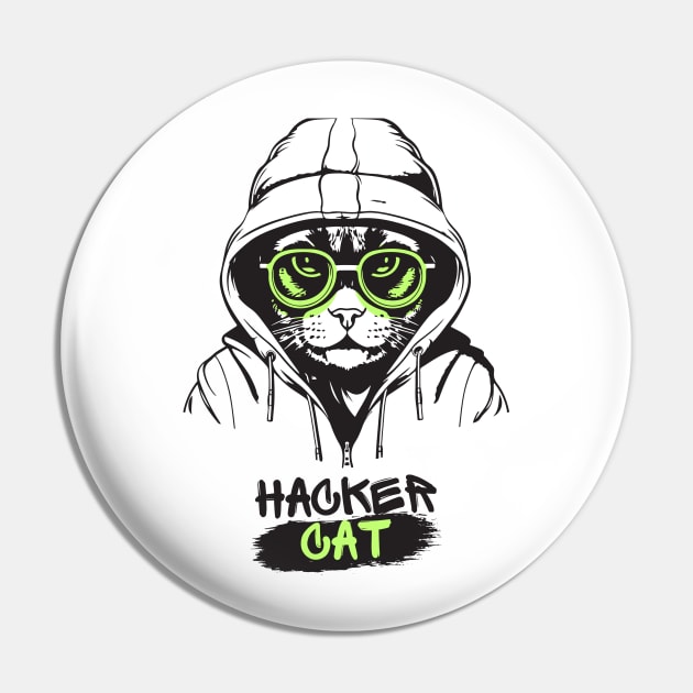 Hacker Cat: Pawsitively Witty Hacks Pin by neverland-gifts