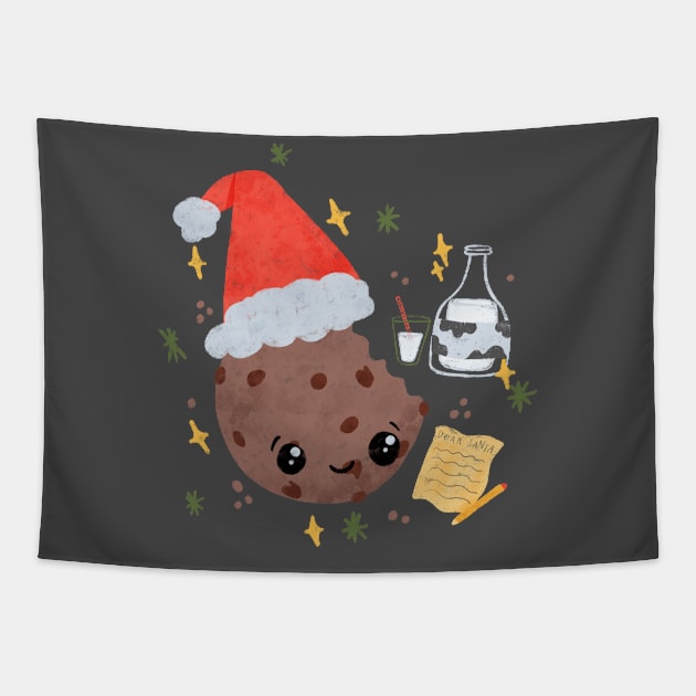 Milk & Cookies for Santa Tapestry by Maddyslittlesketchbook