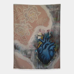 Blue heart Tapestry