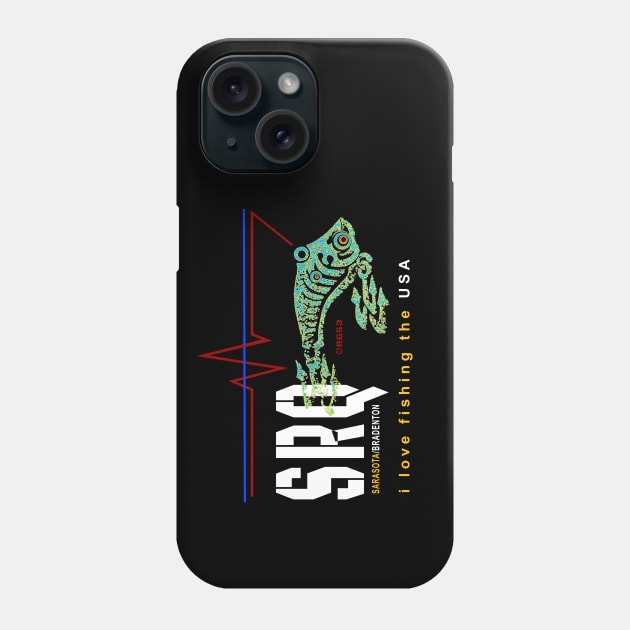 Sarasota and Bradenton, SRQ, I love fishing the USA Phone Case by The Witness