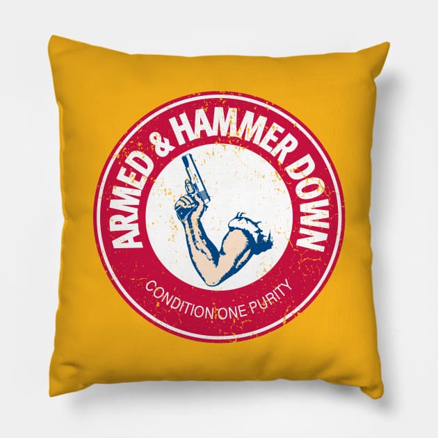 Armed & Hammer Down Pillow by CCDesign