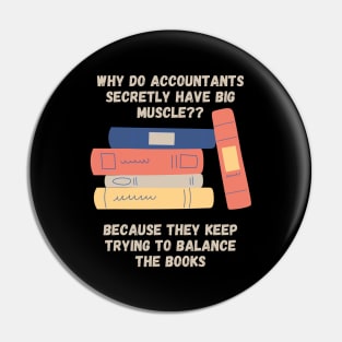 Accountants Books Dad Jokes Pin