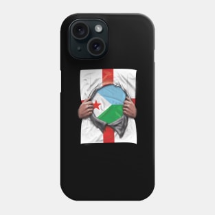 Djibouti Flag English Flag Ripped - Gift for Djiboutian From Djibouti Phone Case