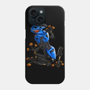 Kawasaki ZX6R Frog Blue Phone Case