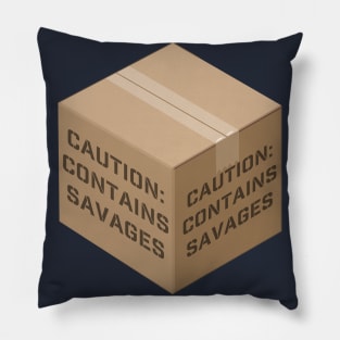 Savages in the Box Baseball Quote Pillow