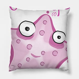 hello you funny cute smiley star Pillow