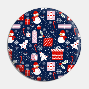 Winter Christmas Pattern Pin