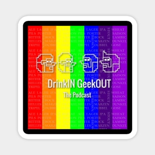 DrinkIN GeekOUT Pride Magnet