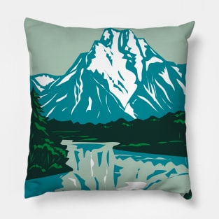 Jackson Hole Valley Wyoming Pillow