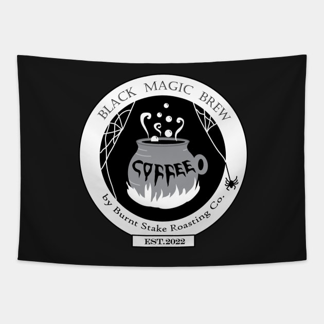 Black Magic Brew Coffee Tapestry by CoffeeberryArt