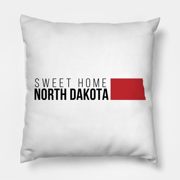 Sweet Home North Dakota Pillow by Novel_Designs