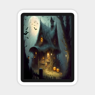 Halloween Witch House Magnet